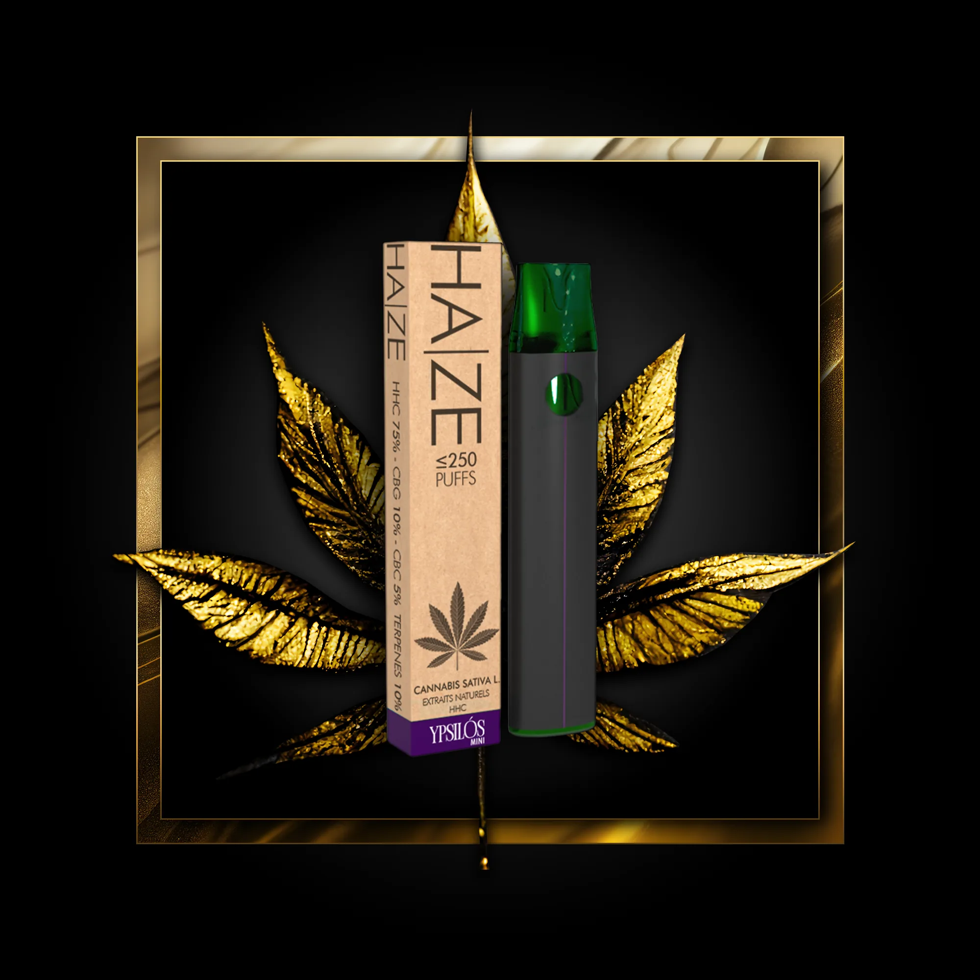 Haze (descartável) 250 baforadas - 0,50 ml. HHC