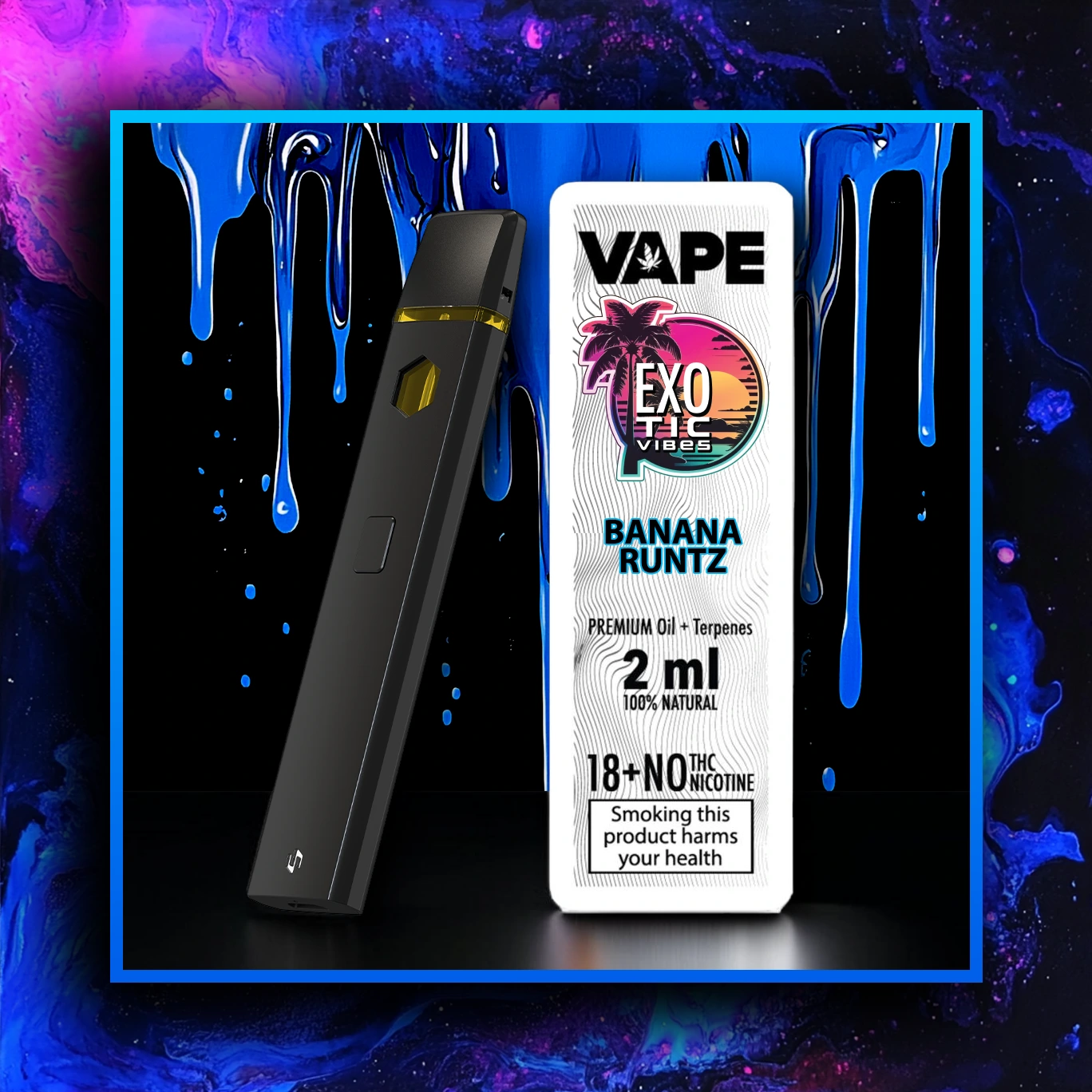 Banana Runtz HHC Vape premium - variedade aromatizada - 2.00 ml. HHC vape