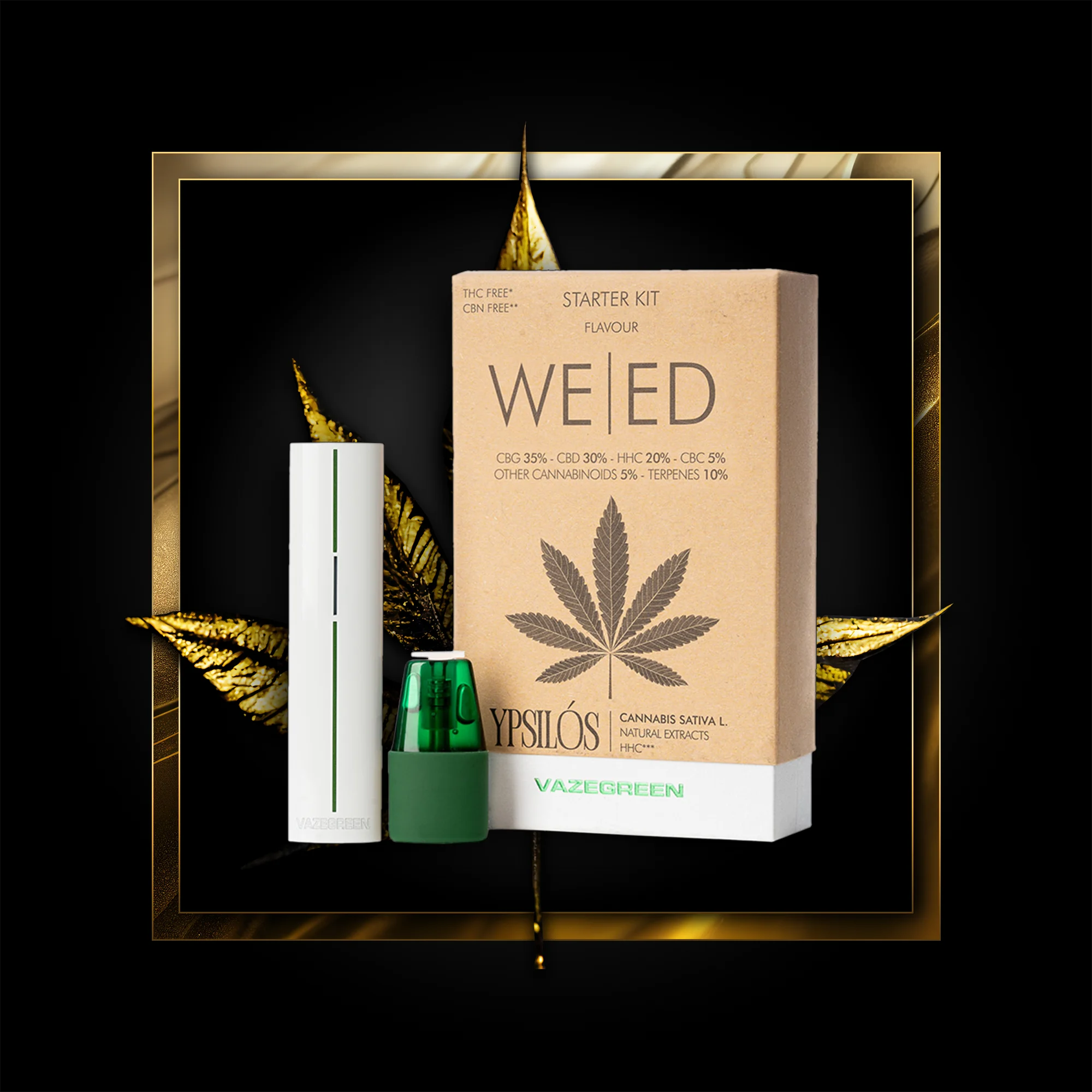 Caneta Weed (kit inicial) 500 baforadas - 1,00 ml. HHC