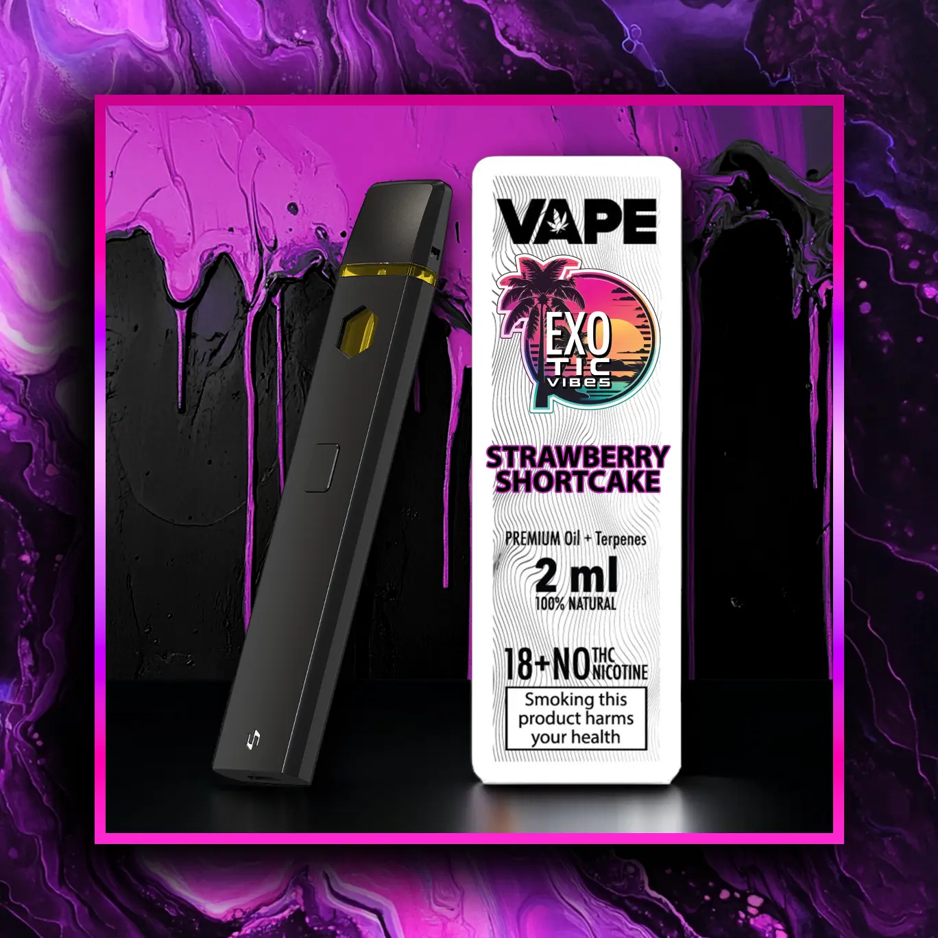 Strawberry Shortcake HHC Vape premium - variedade - 2.00 ml. HHC vape