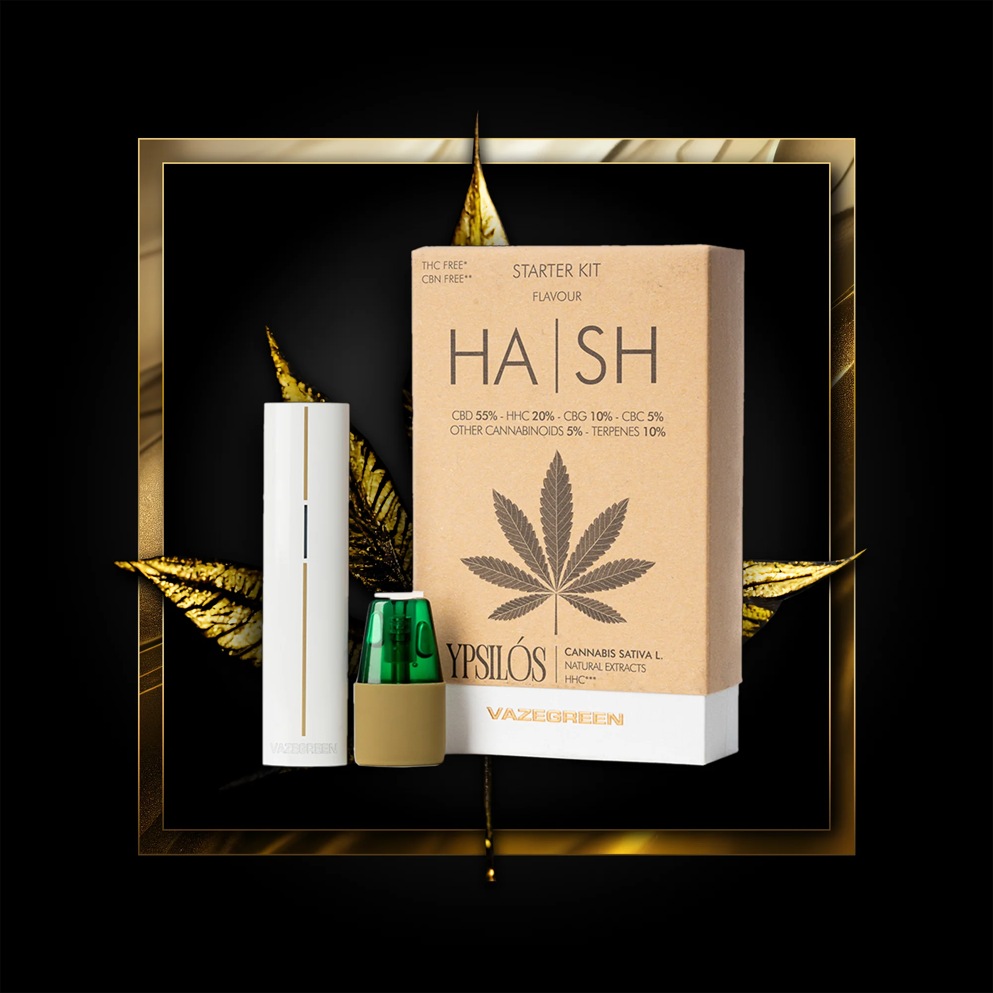 Hash Pen (kit inicial) 500 baforadas - 1,00 ml. HHC